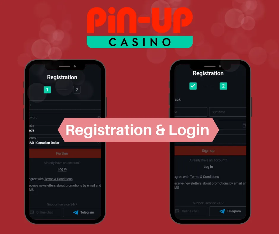 registration and login